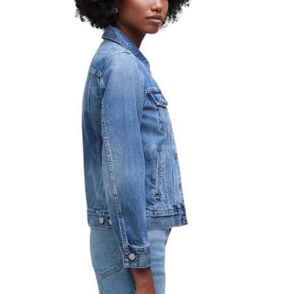 Madewell The Jean Jacket in Medford Wash Denim Trucker Jacket Size XS - Picture 6 of 13